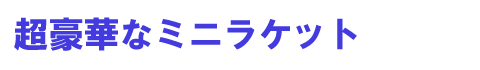 超豪華なミニラケット